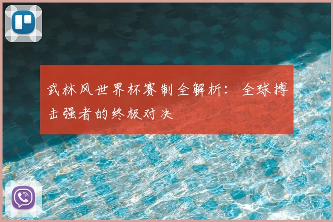 武林风世界杯赛制全解析：全球搏击强者的终极对决